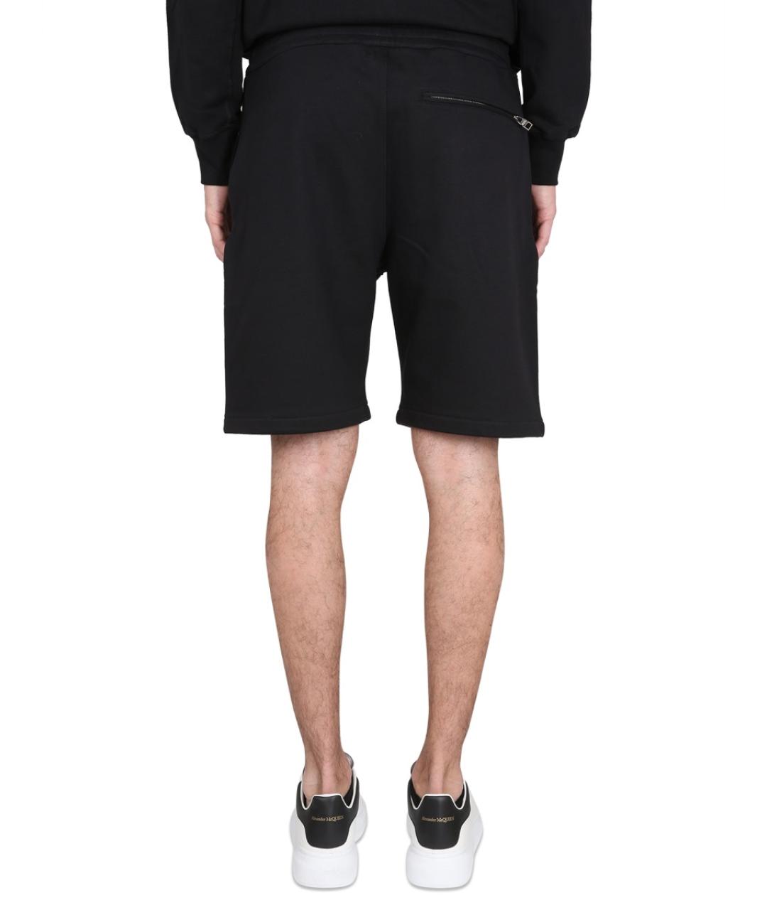 ALEXANDER MCQUEEN Черные хлопковые шорты, фото 4