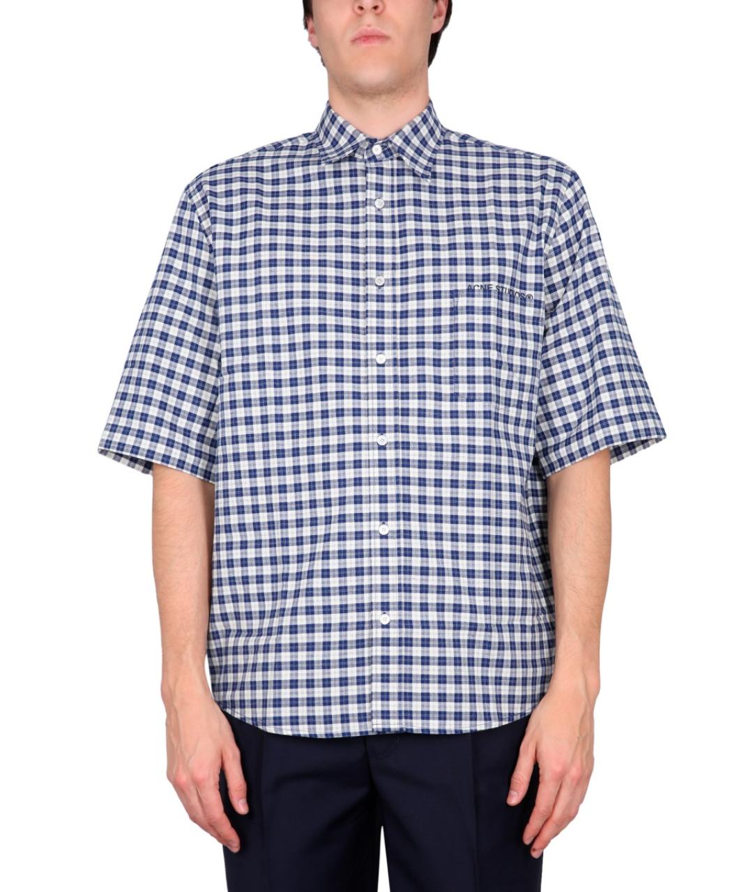 ACNE STUDIOS Синяя хлопковая кэжуал рубашка, фото 1