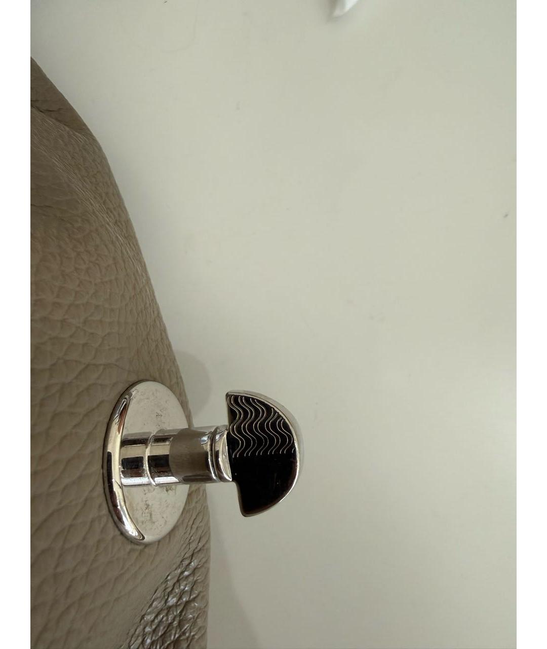 ZANELLATO Бежевая кожаная сумка с короткими ручками, фото 5