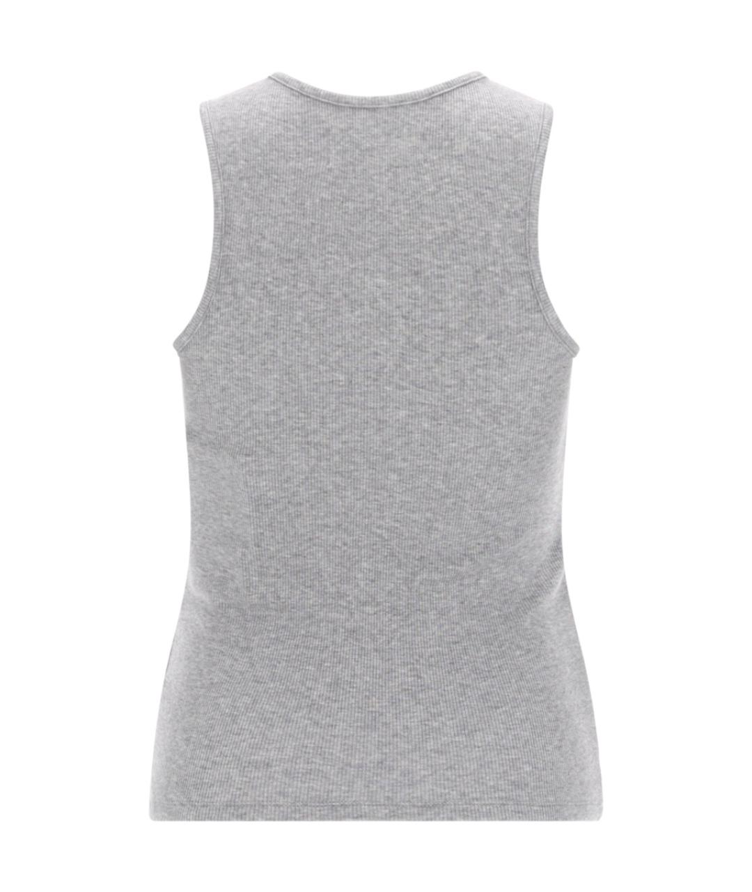 VIVIENNE WESTWOOD Серая хлопковая майка, фото 2