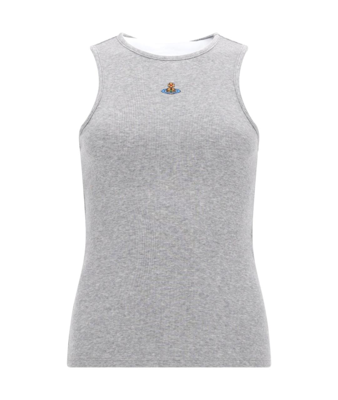 VIVIENNE WESTWOOD Серая хлопковая майка, фото 1