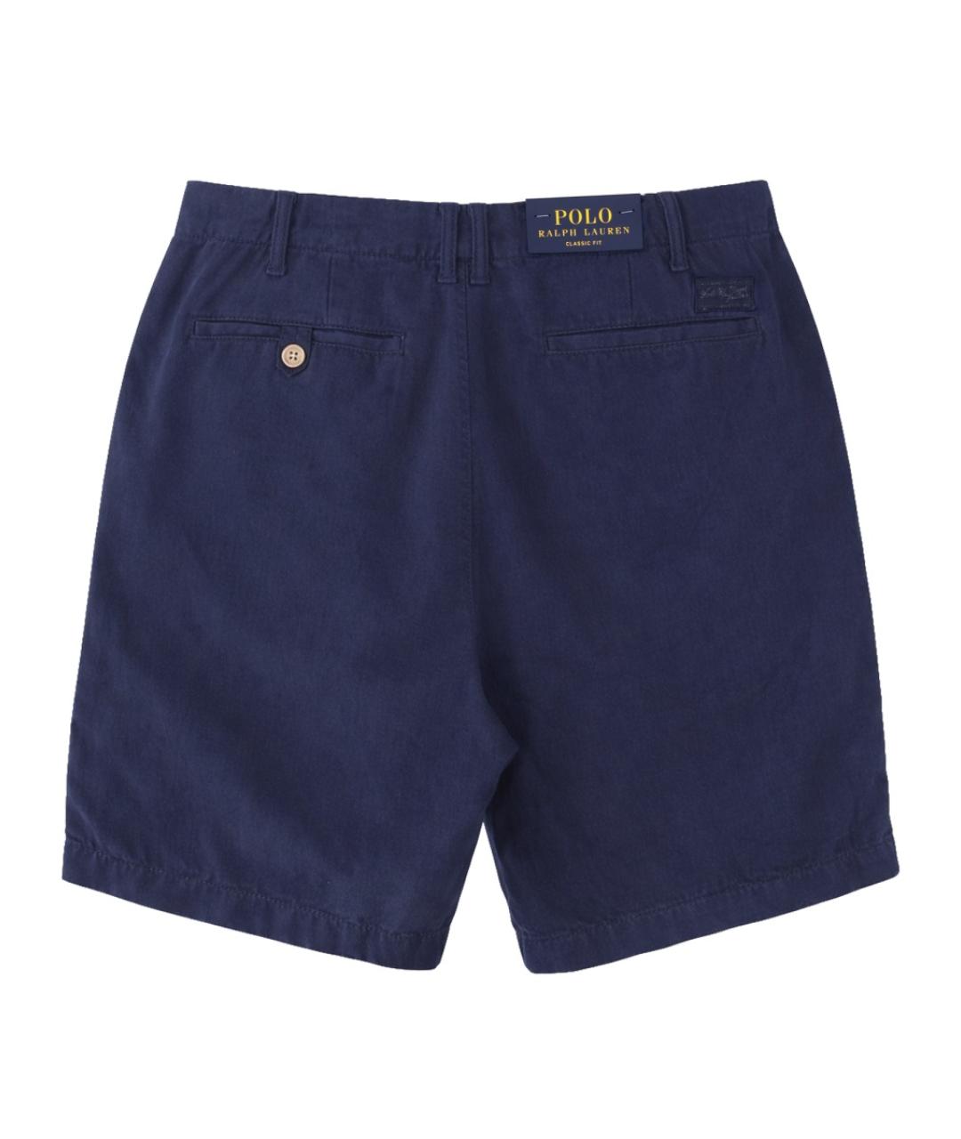 POLO RALPH LAUREN Синие льняные шорты, фото 2