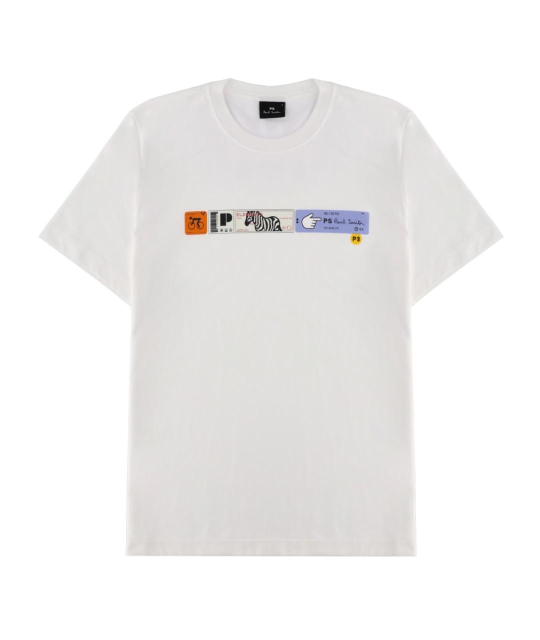PS BY PAUL SMITH Белая хлопковая футболка, фото 1
