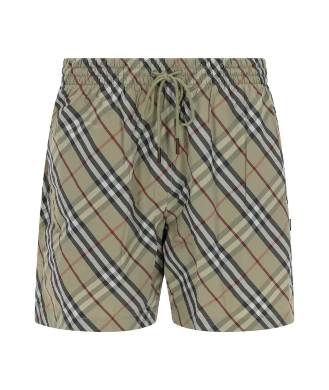 BURBERRY Зеленые полиамидовые плавки, фото 1