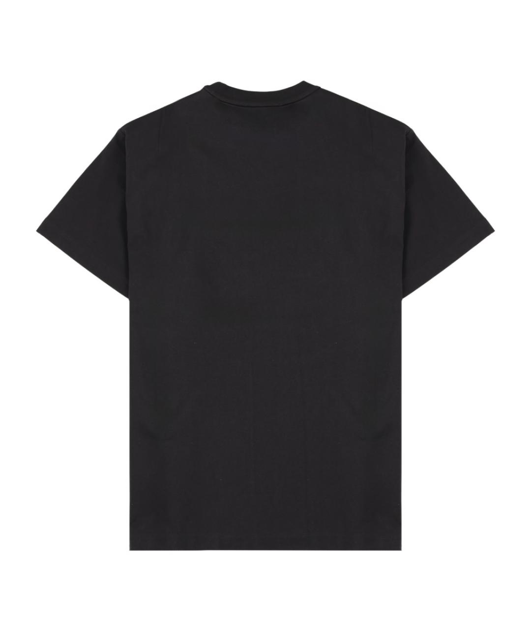 VERSACE JEANS COUTURE Черная хлопковая футболка, фото 2