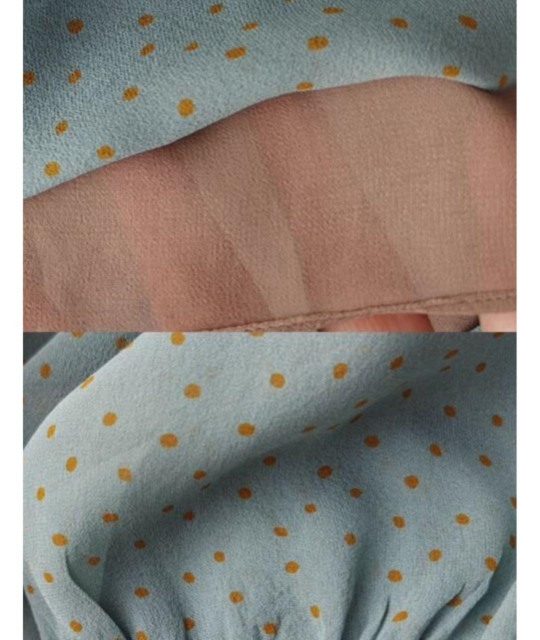 SEMICOUTURE Голубое шелковое повседневное платье, фото 7