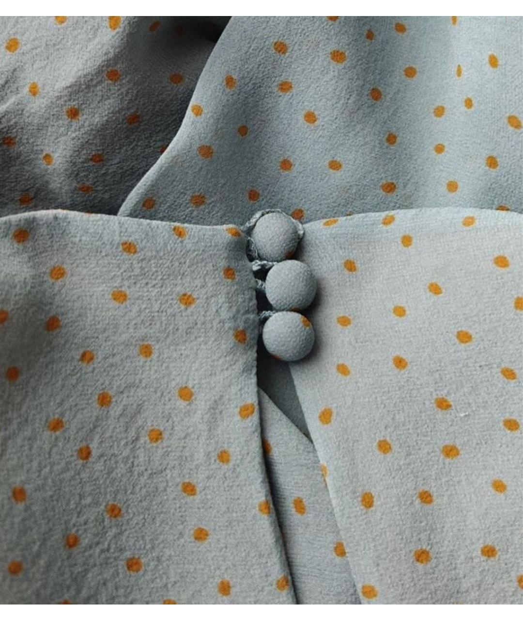 SEMICOUTURE Голубое шелковое повседневное платье, фото 5