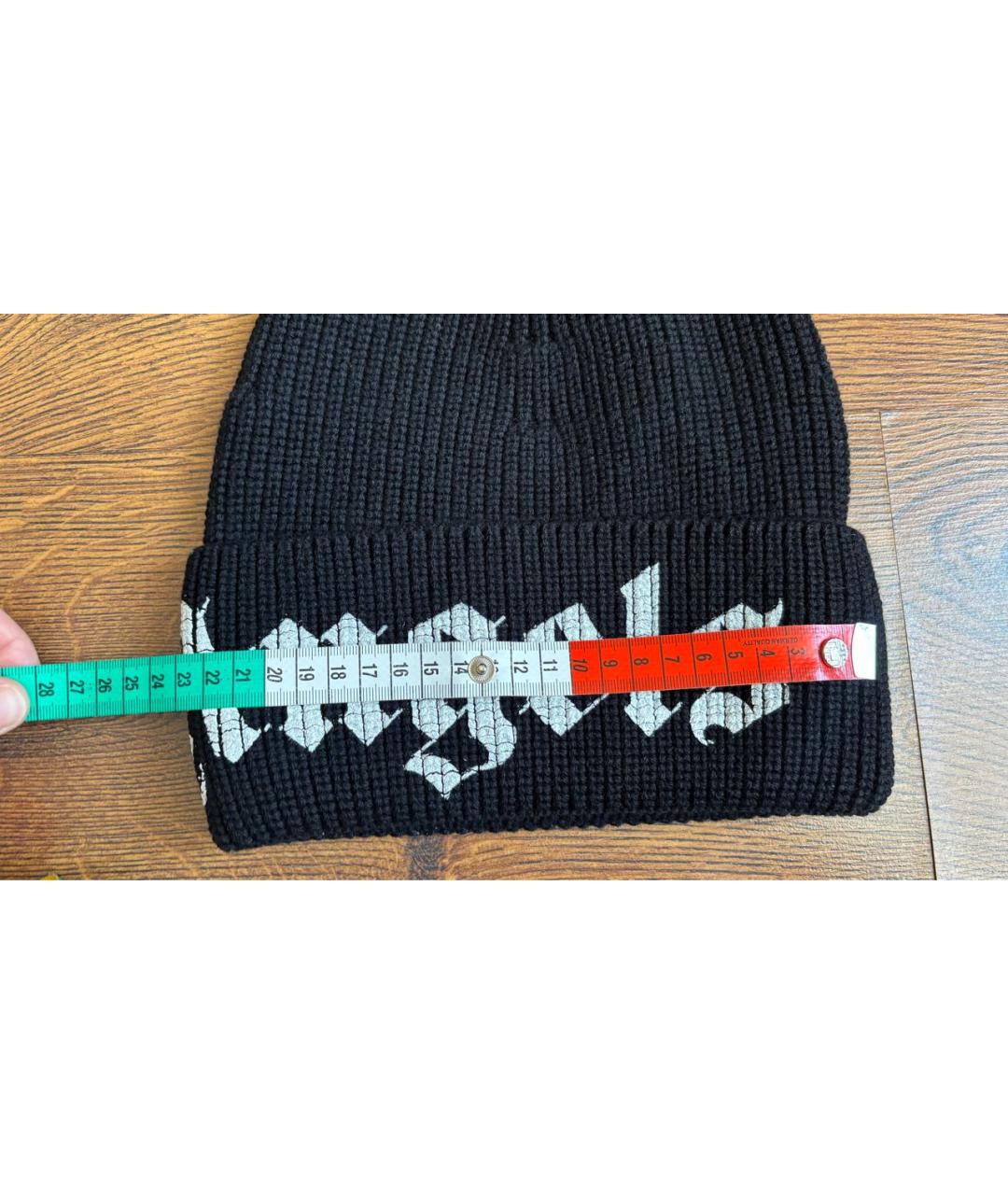 PALM ANGELS Черная шерстяная шапка, фото 6