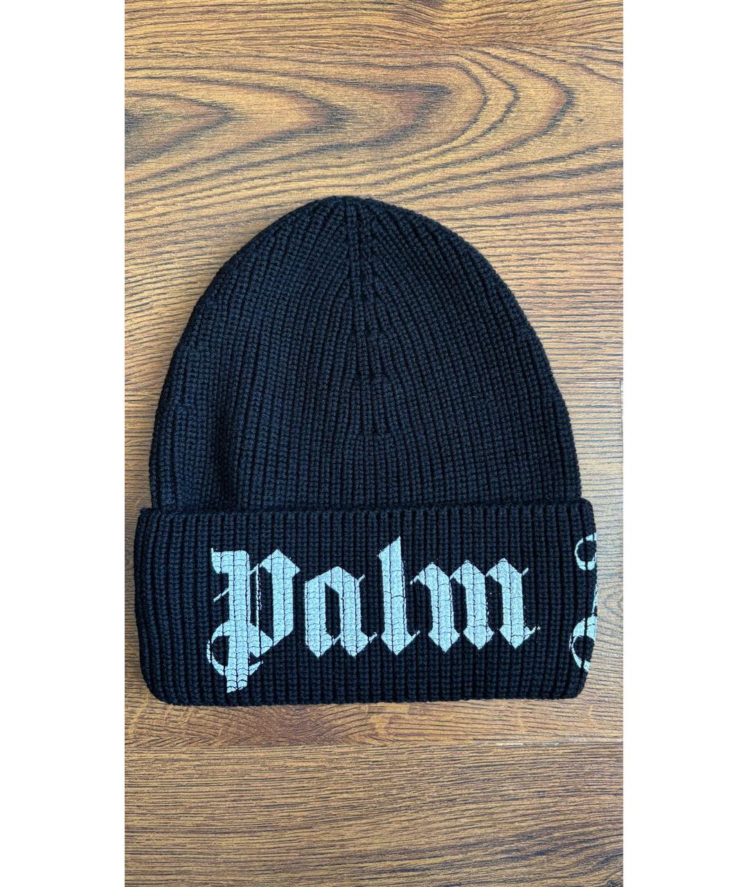 PALM ANGELS Черная шерстяная шапка, фото 7