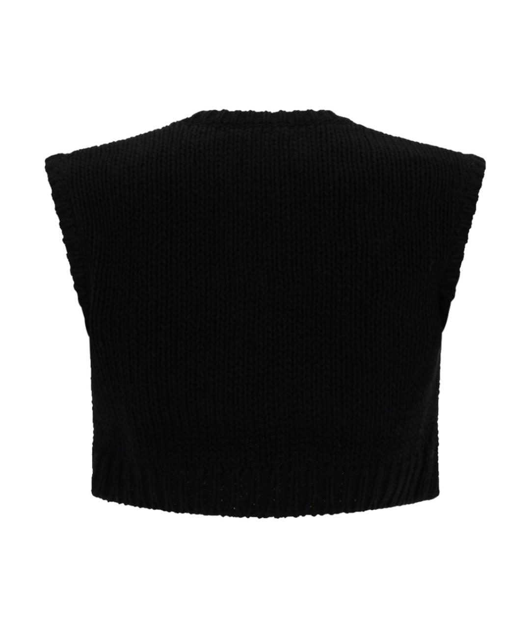 MAX MARA Черный хлопковый джемпер / свитер, фото 3