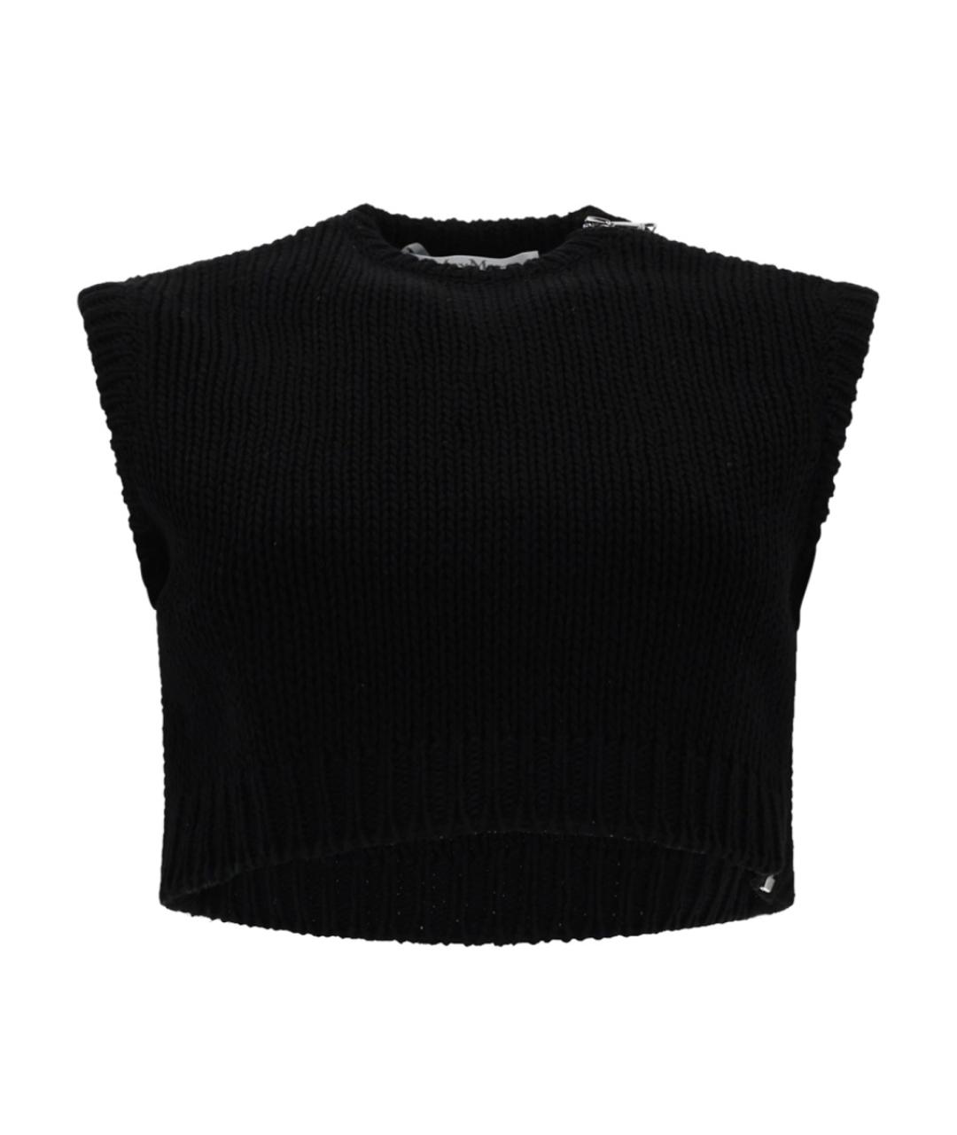 MAX MARA Черный хлопковый джемпер / свитер, фото 1