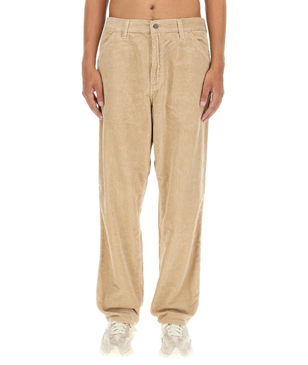 CARHARTT WIP Бежевые хлопковые повседневные брюки, фото 1