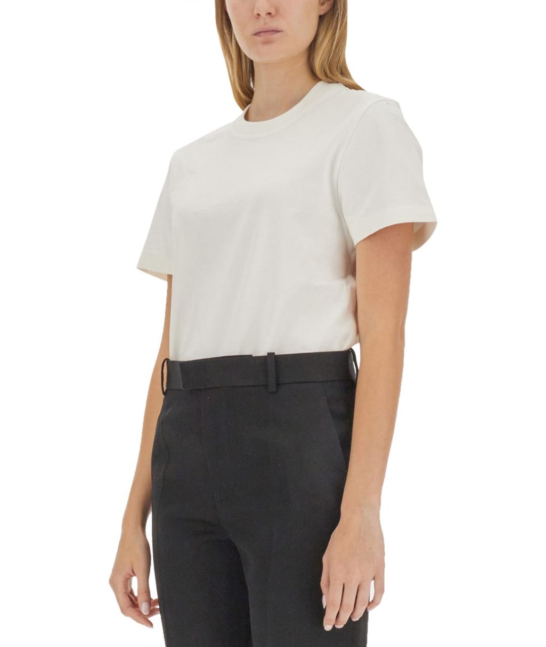 BOTTEGA VENETA Белая хлопковая футболка, фото 4