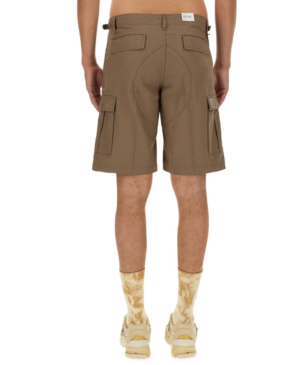 CARHARTT WIP Бежевые хлопковые шорты, фото 3