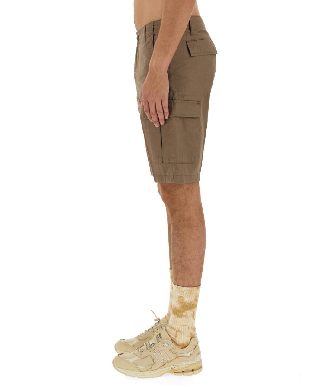 CARHARTT WIP Бежевые хлопковые шорты, фото 4