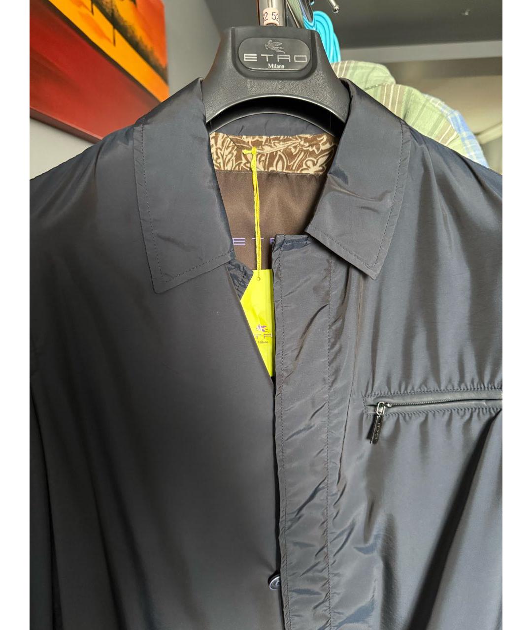 ETRO Темно-синий тренч / плащ, фото 2