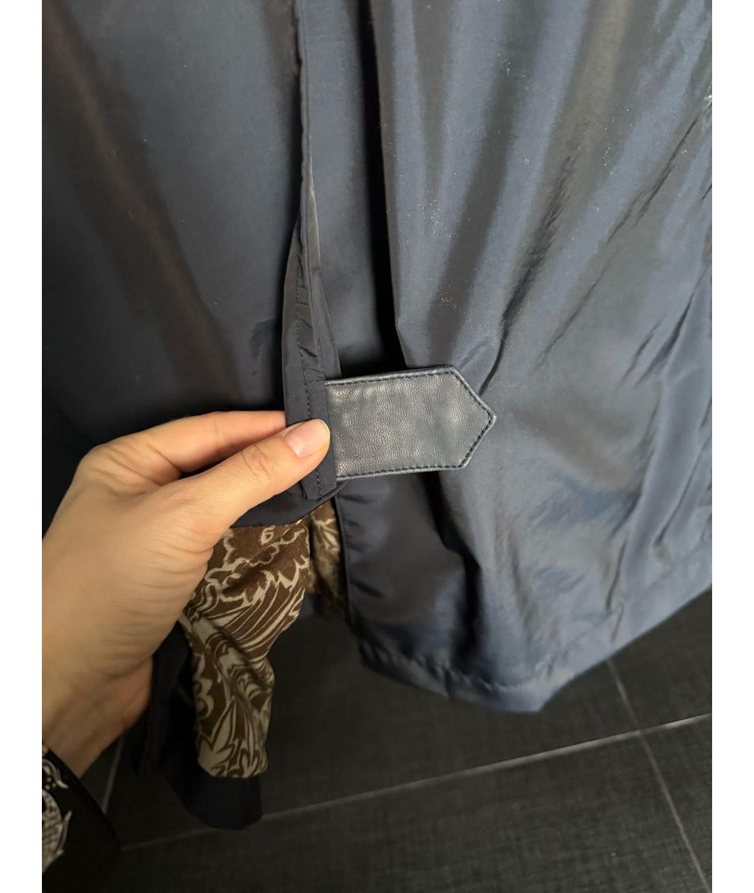 ETRO Темно-синий тренч / плащ, фото 4