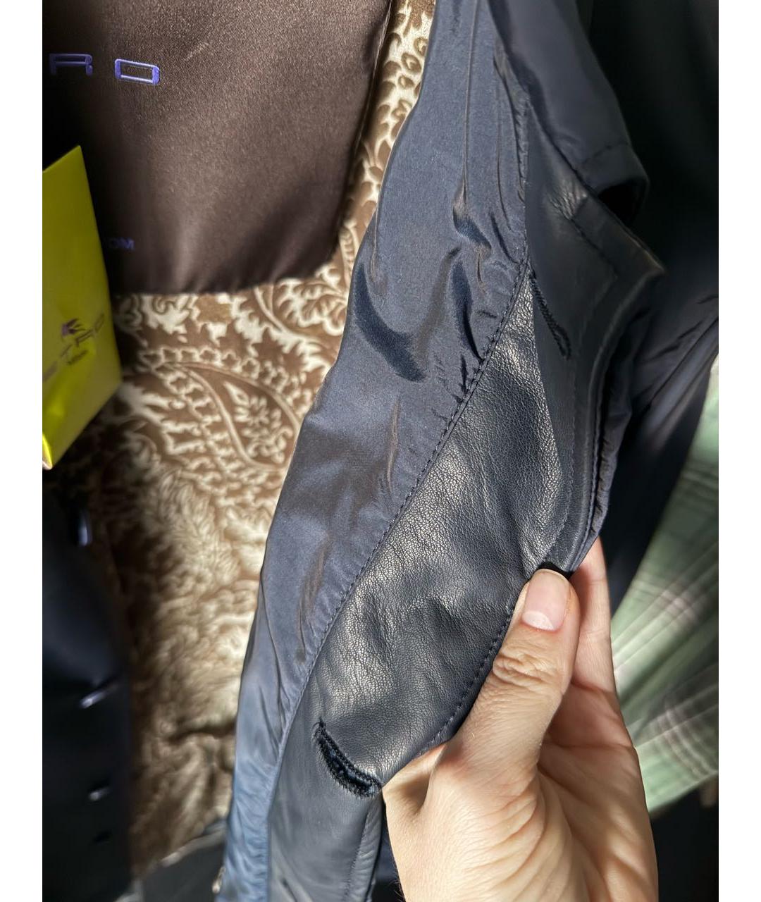 ETRO Темно-синий тренч / плащ, фото 5