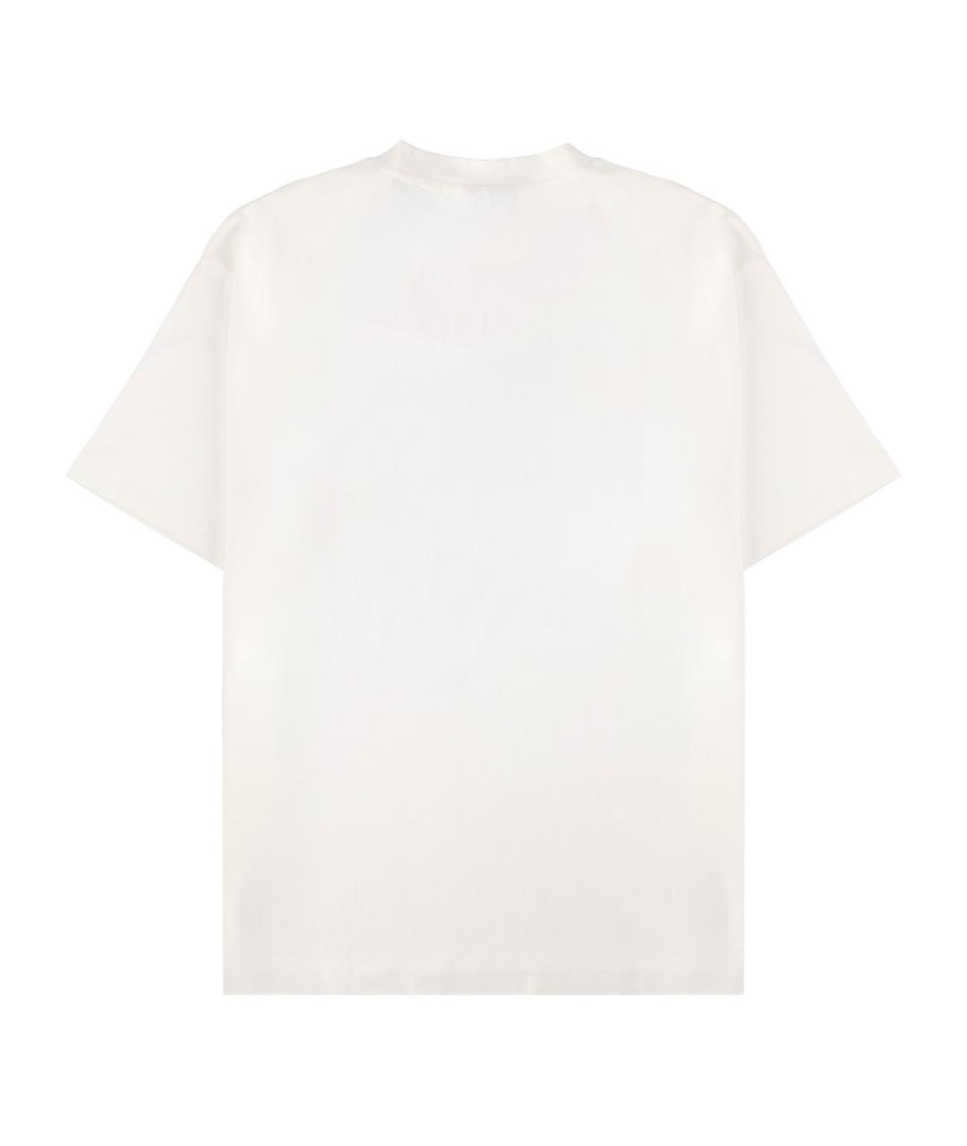 Drole de Monsieur Белая хлопковая футболка, фото 2