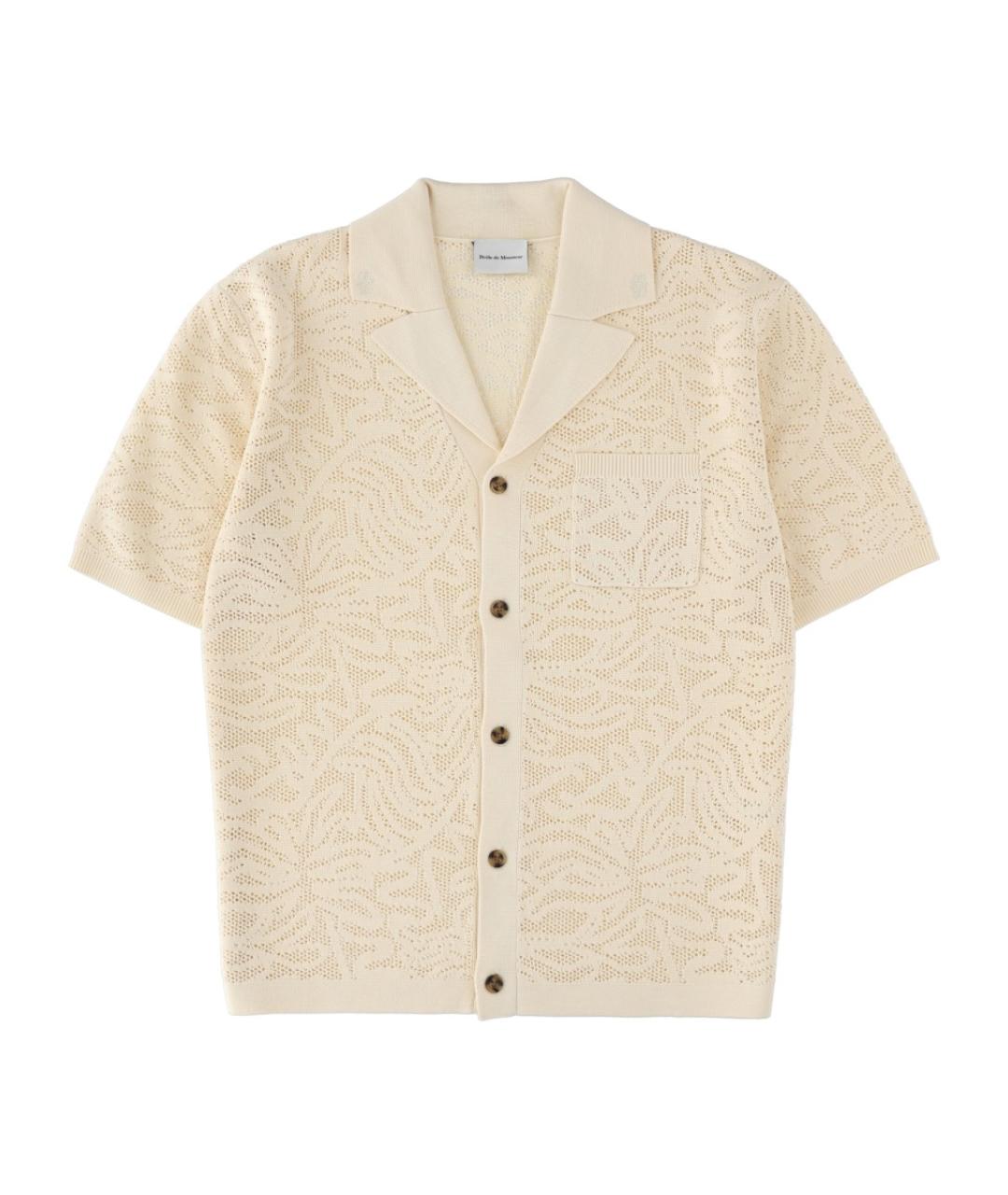 Drole de Monsieur Белая хлопковая кэжуал рубашка, фото 1