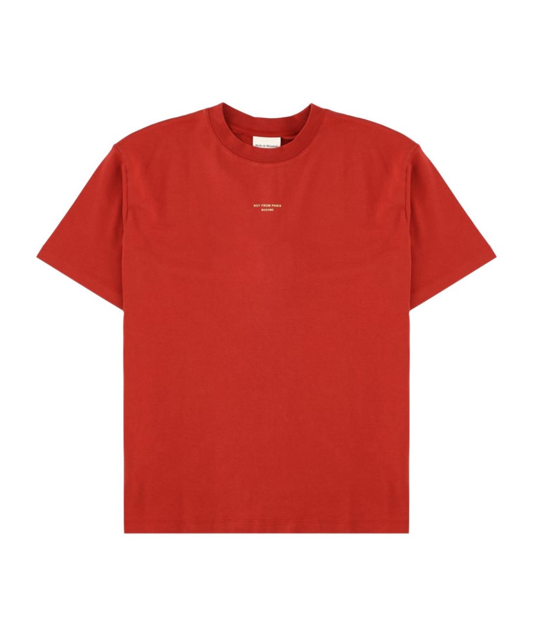Drole de Monsieur Красная хлопковая футболка, фото 1