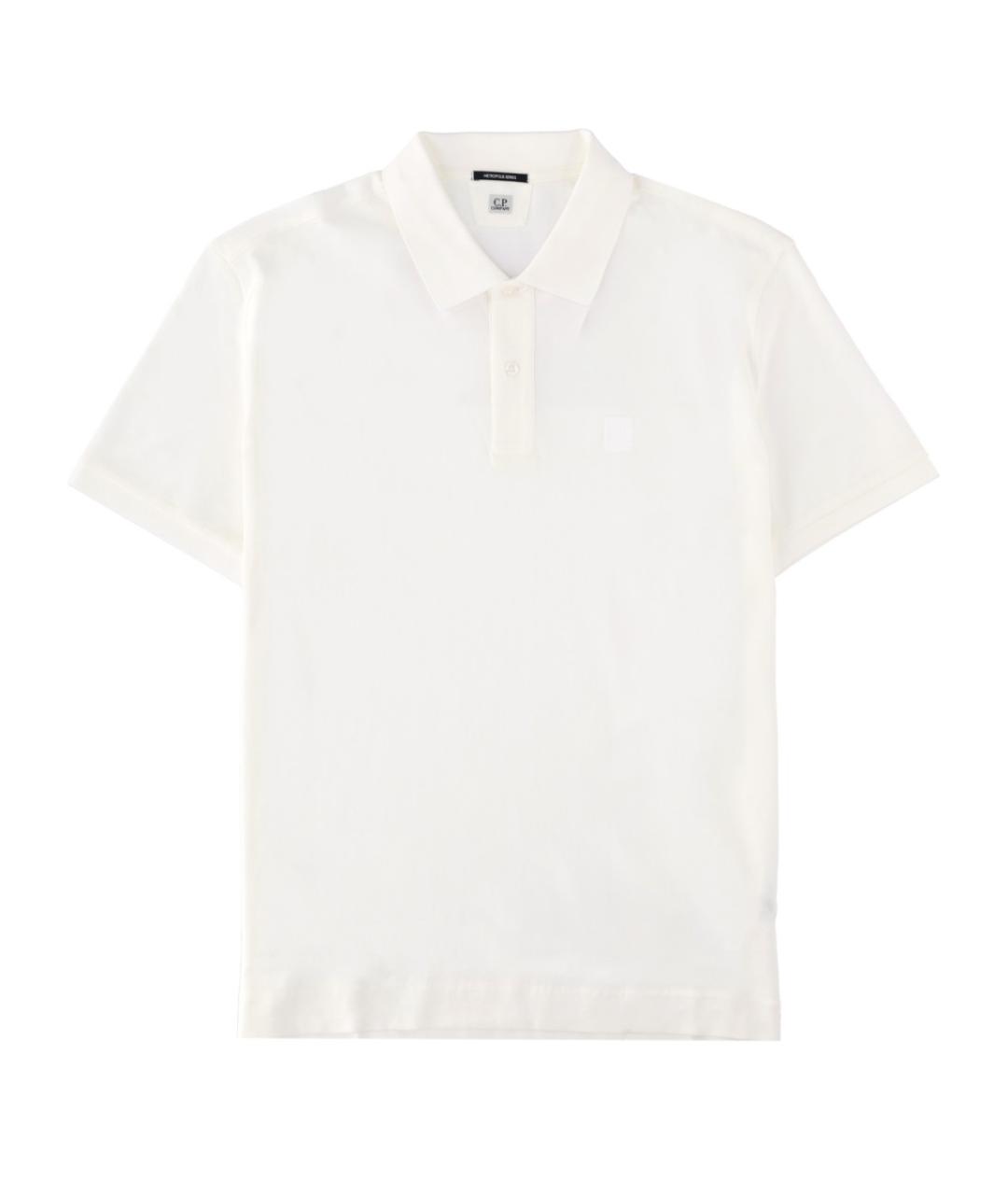 CP COMPANY Белое хлопковое поло с коротким рукавом, фото 1