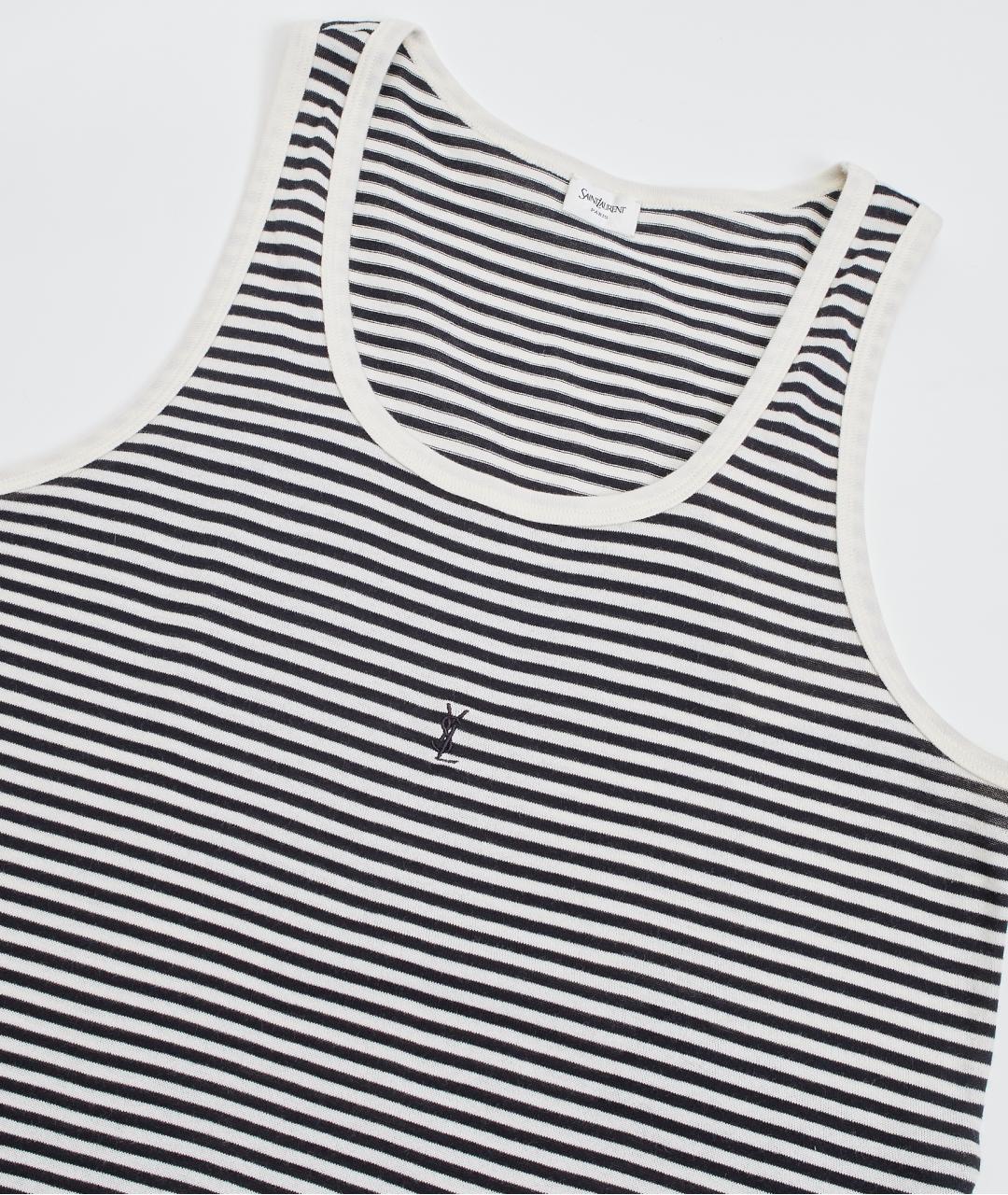 SAINT LAURENT Белая хлопковая майка, фото 3