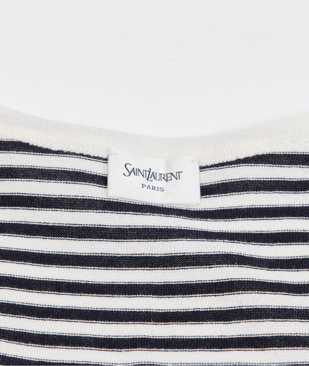 SAINT LAURENT Белая хлопковая майка, фото 4