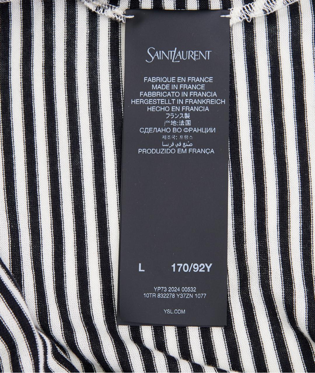 SAINT LAURENT Белая хлопковая майка, фото 6