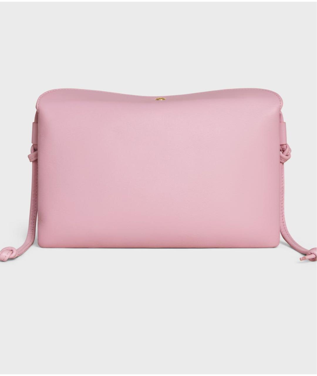 CELINE Розовая кожаная сумка через плечо, фото 3