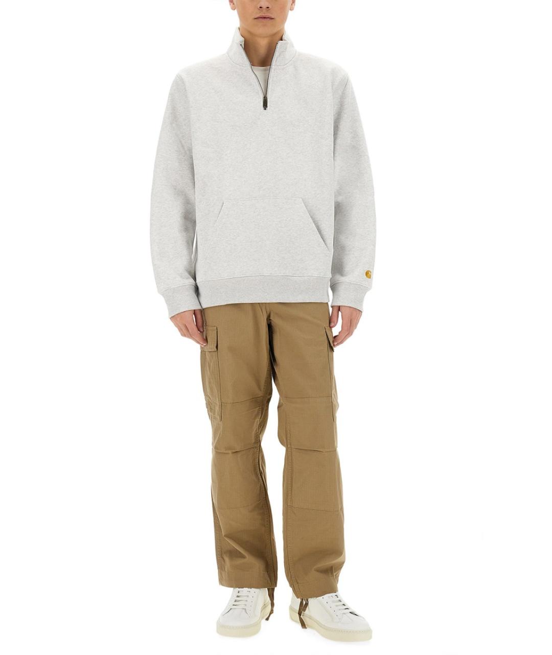 CARHARTT WIP Бежевые хлопковые повседневные брюки, фото 2