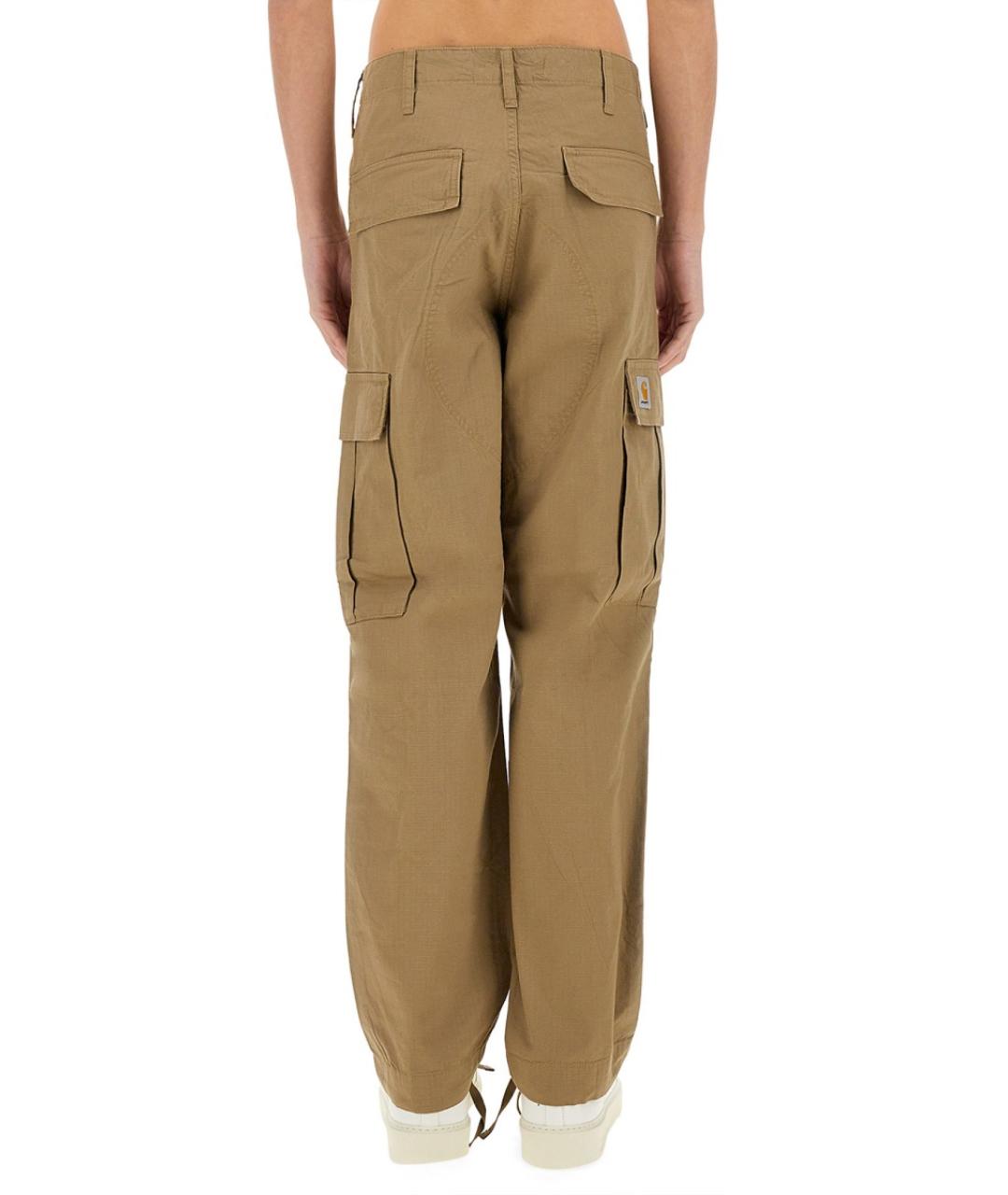 CARHARTT WIP Бежевые хлопковые повседневные брюки, фото 4