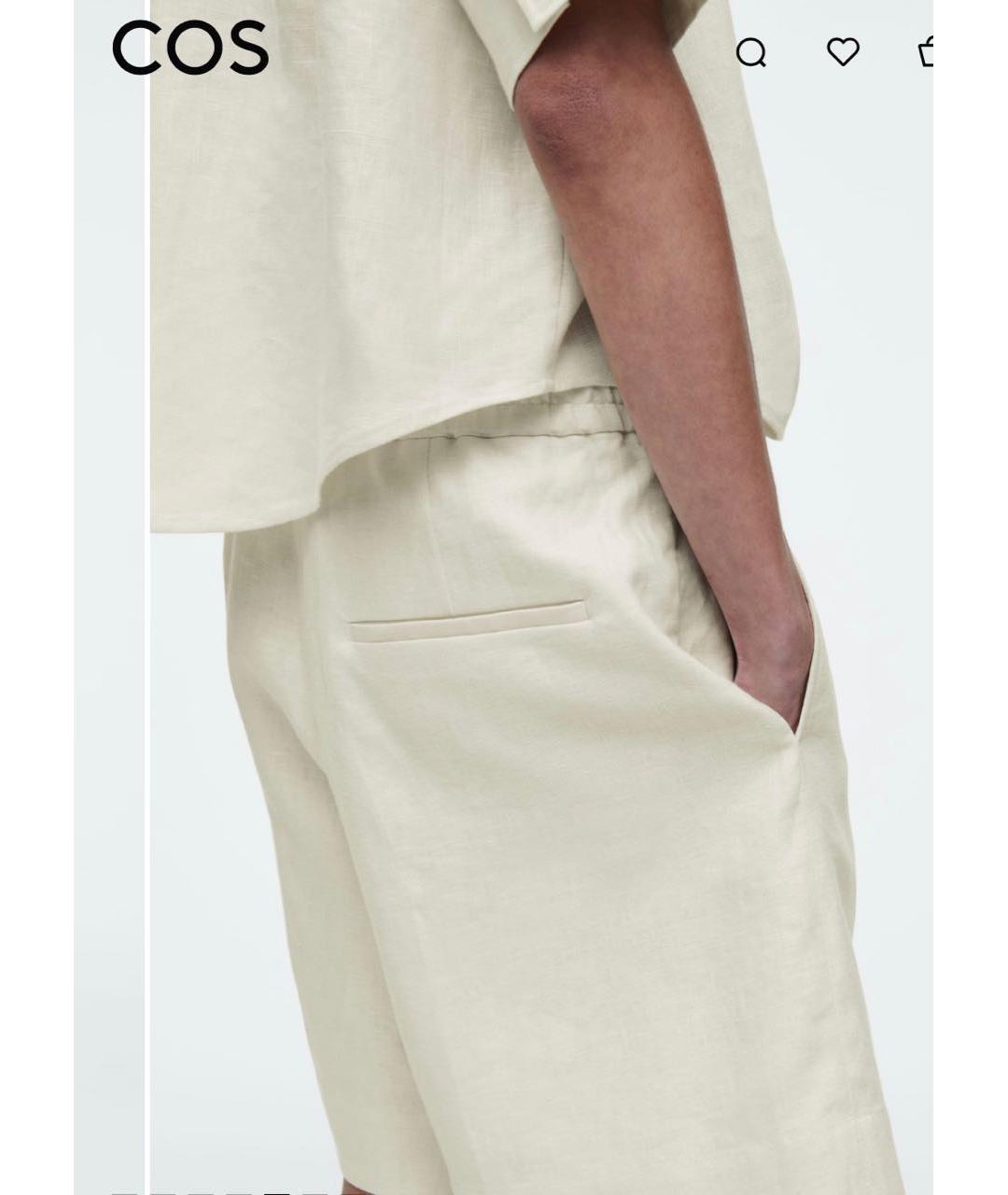 COS Желтые льняные шорты, фото 3