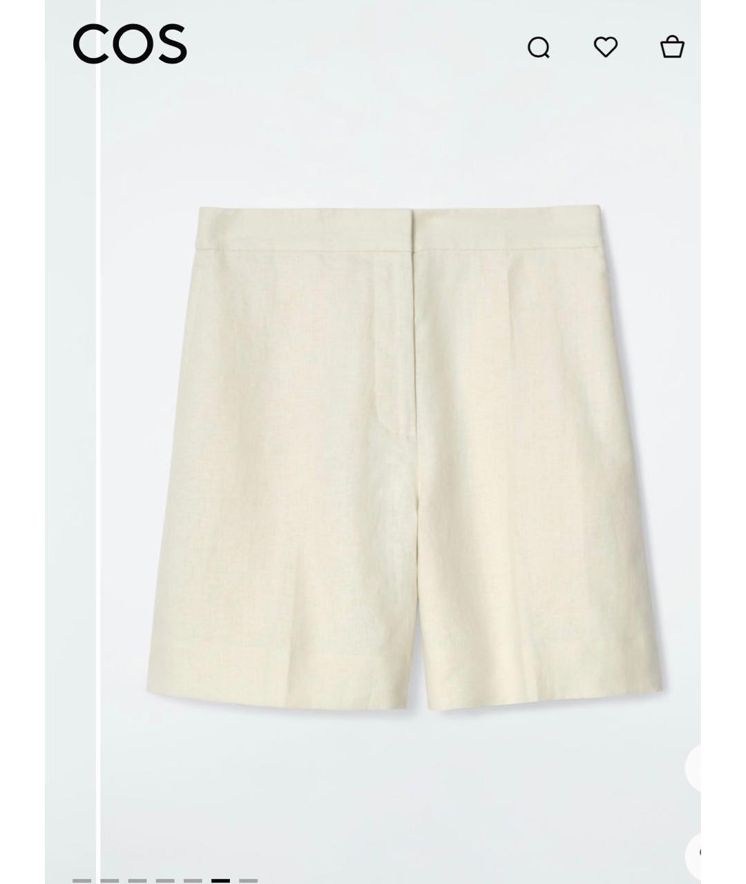 COS Желтые льняные шорты, фото 4