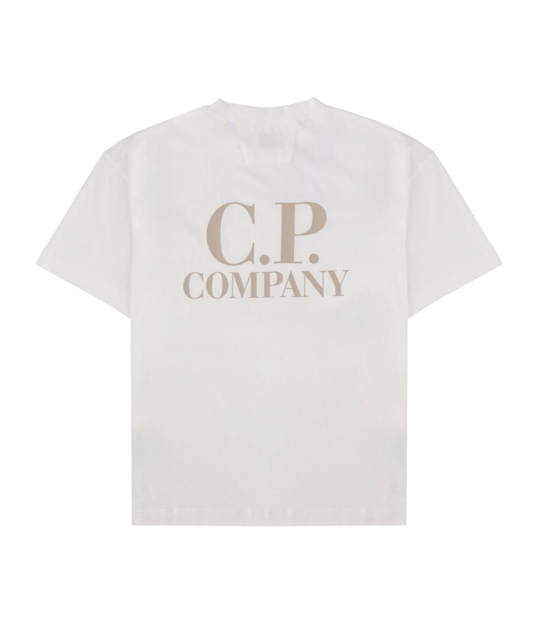 CP COMPANY Белая хлопковая футболка, фото 2