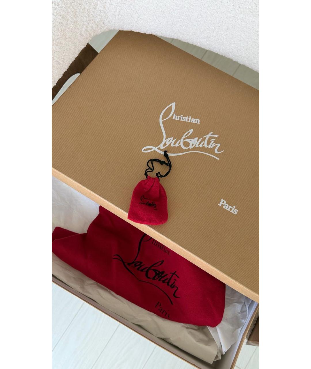 CHRISTIAN LOUBOUTIN Черные кожаные ботильоны, фото 7