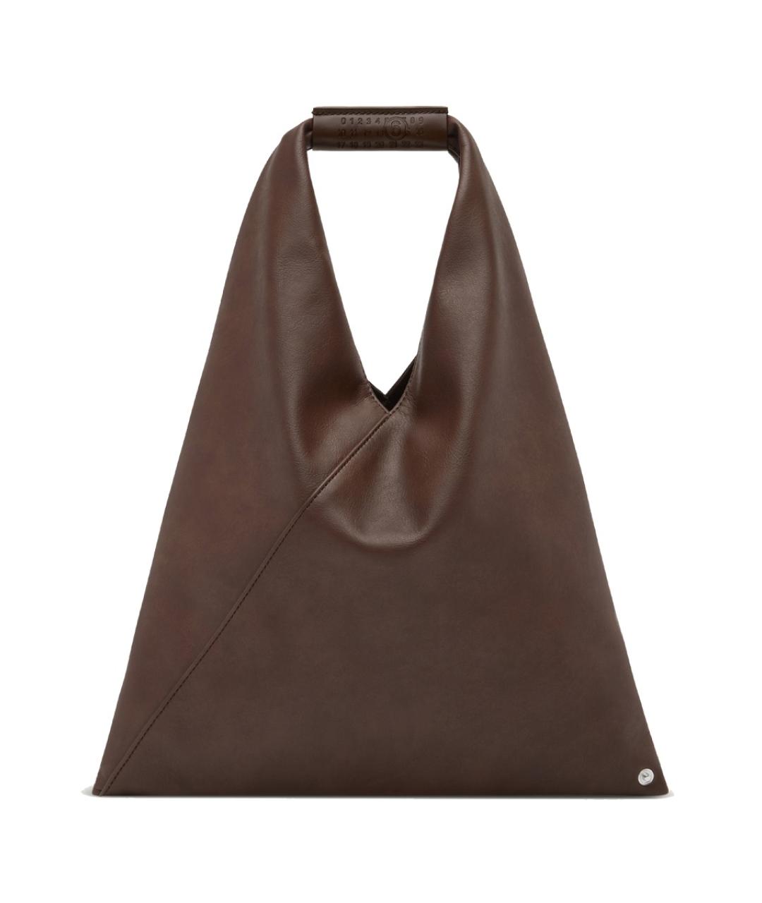 MM6 MAISON MARGIELA Коричневая сумка тоут из искусственной кожи, фото 1