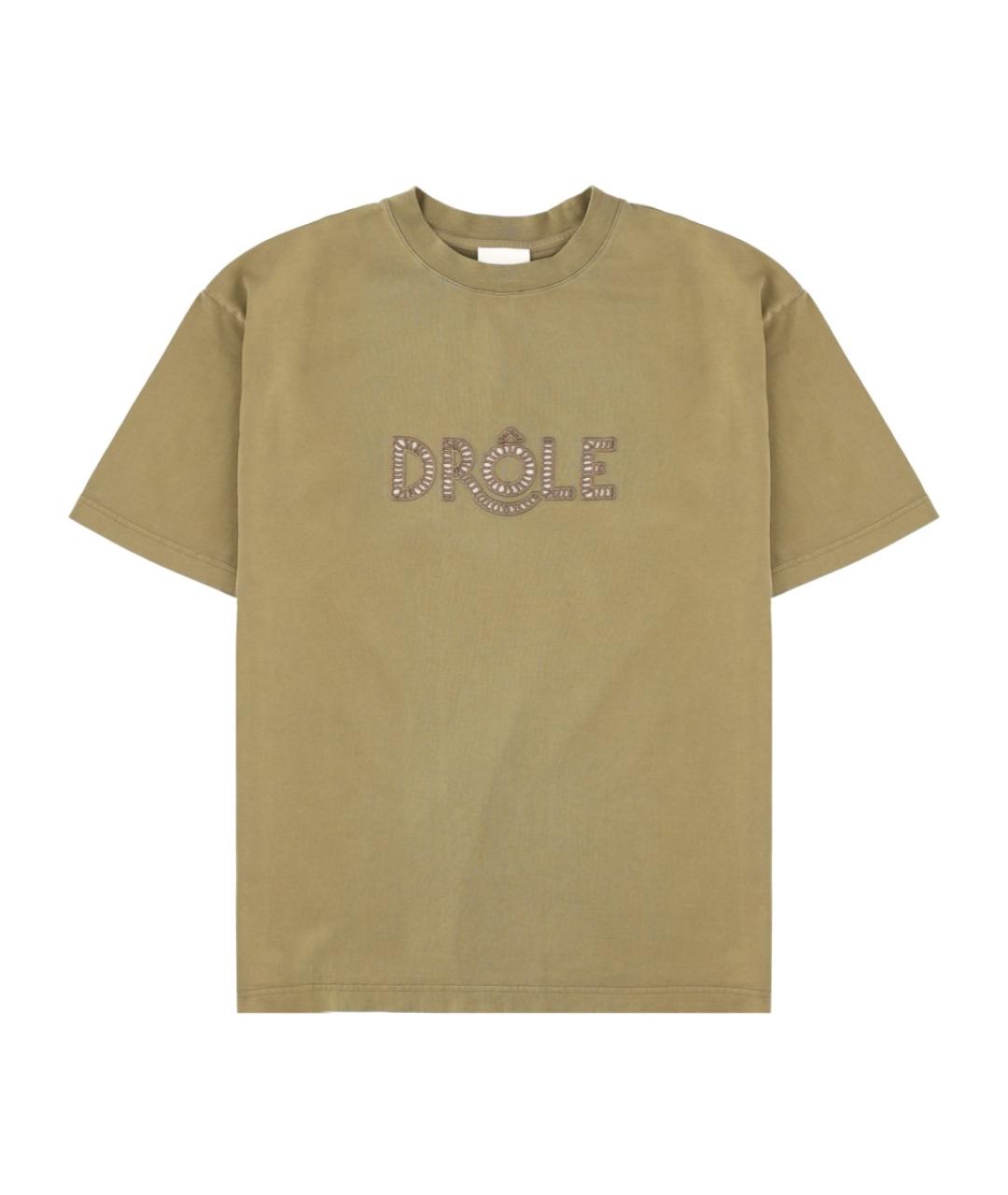 Drole de Monsieur Коричневая хлопковая футболка, фото 1