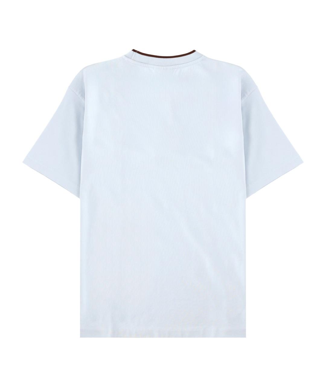 Drole de Monsieur Голубая хлопковая футболка, фото 2