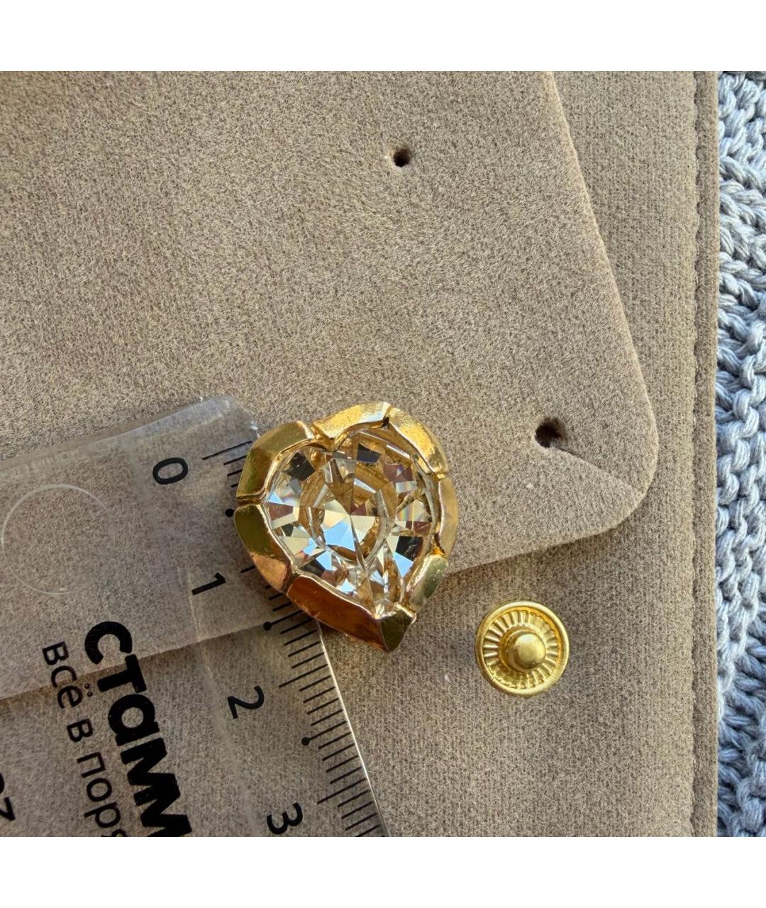 SAINT LAURENT Золотые серьги, фото 8