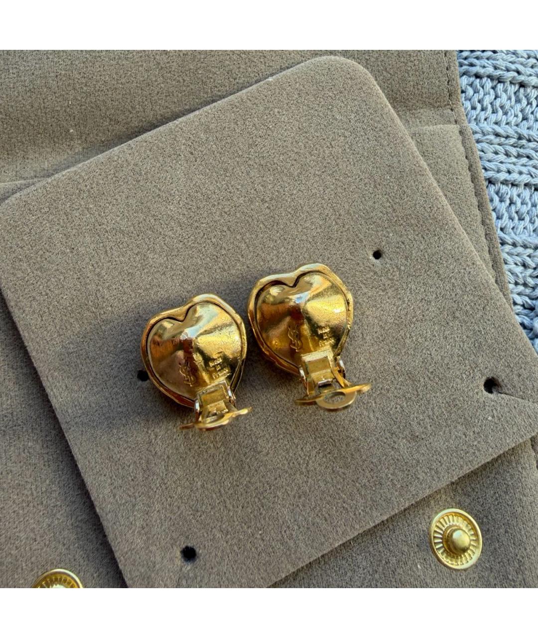 SAINT LAURENT Золотые серьги, фото 6
