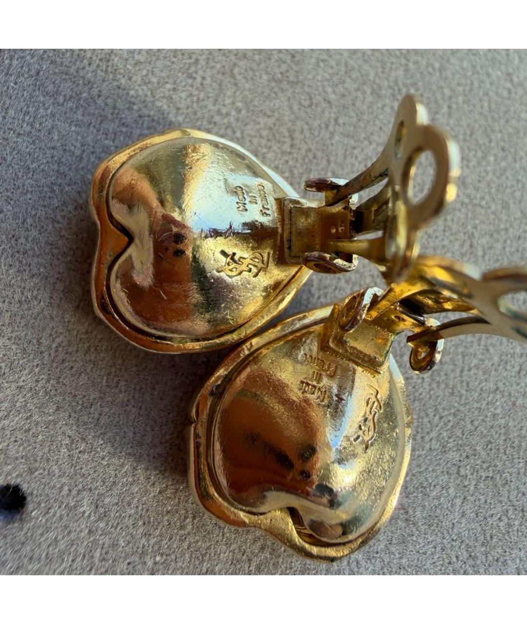 SAINT LAURENT Золотые серьги, фото 7