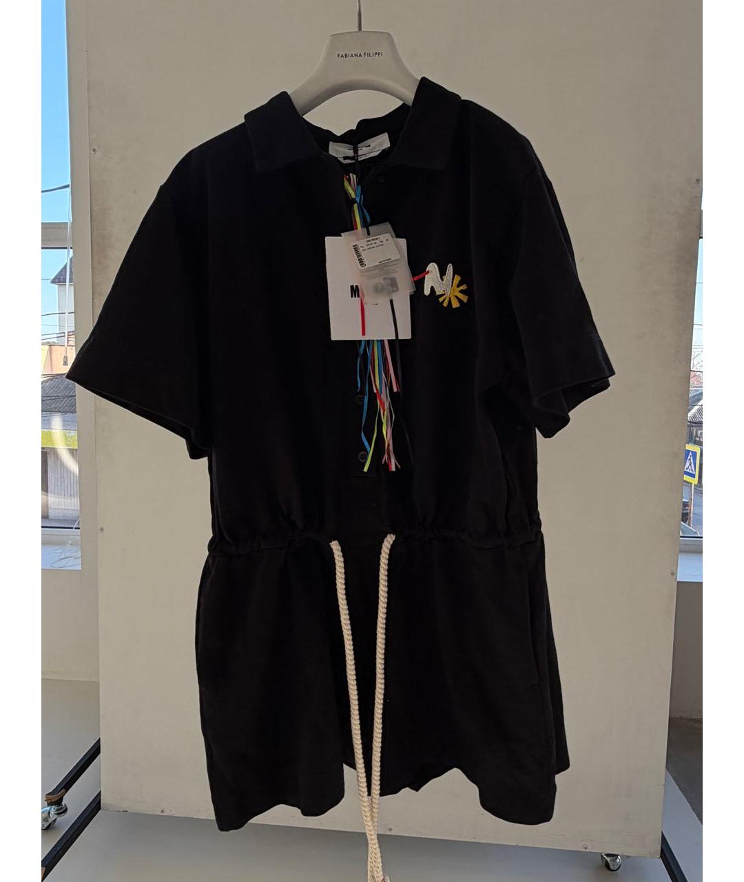 MSGM Черный хлопковый комбинезон, фото 7