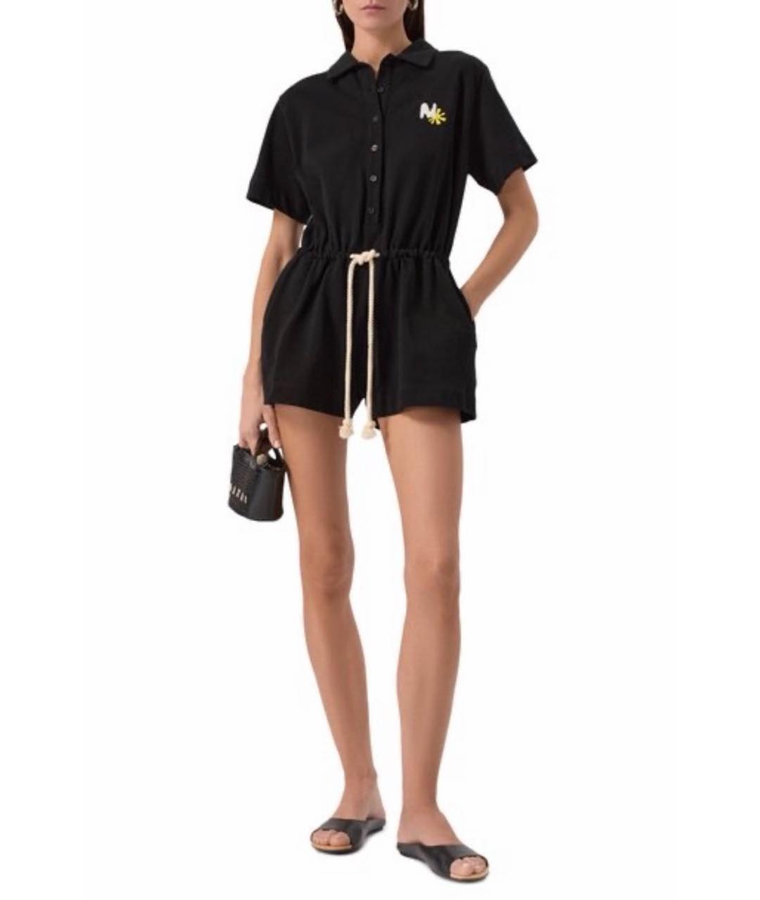 MSGM Черный хлопковый комбинезон, фото 2