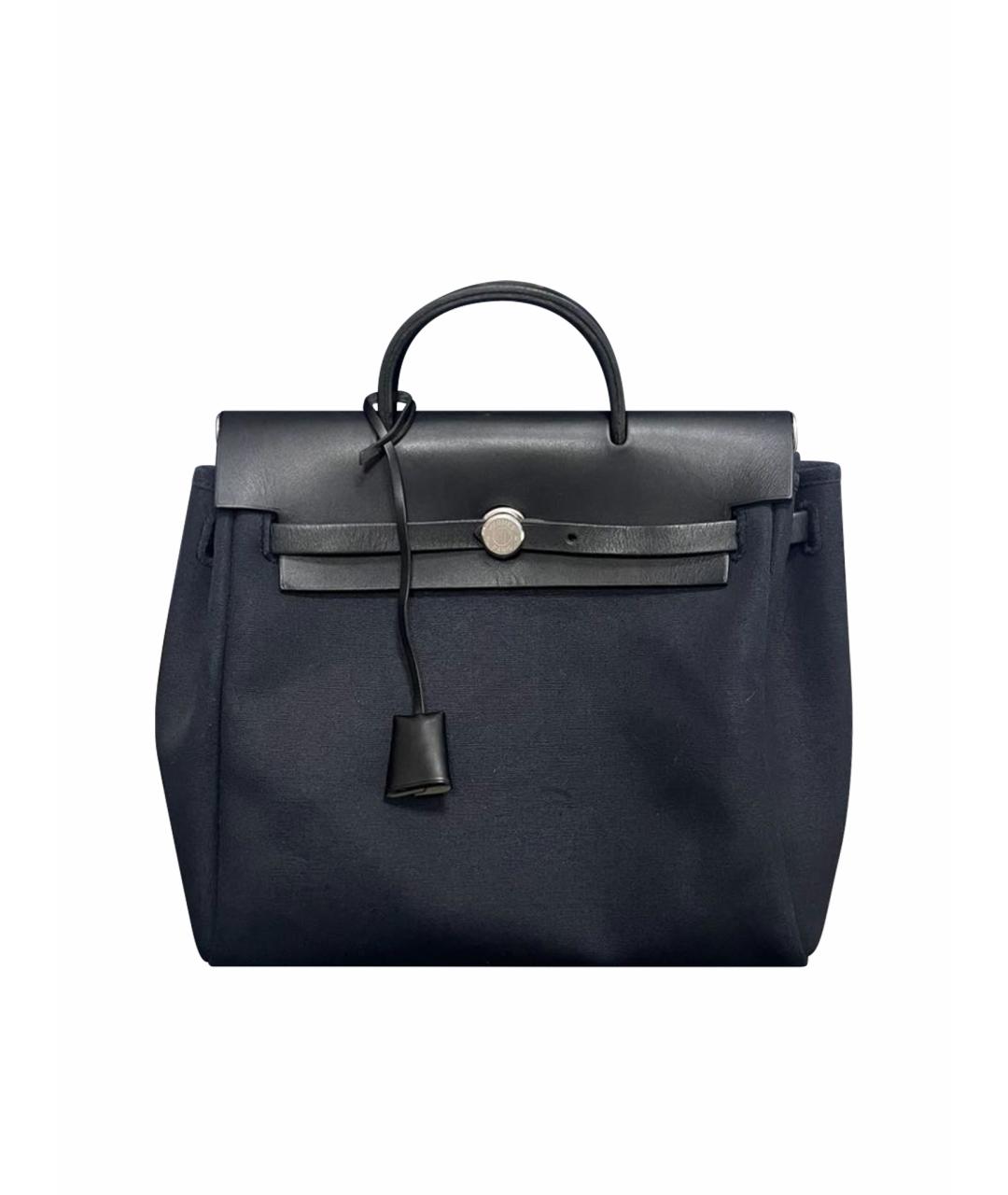 HERMES Черный тканевый рюкзак, фото 1