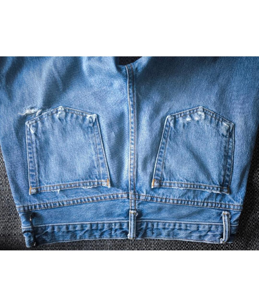 ALEXANDER WANG Синие хлопковые джинсы слим, фото 6