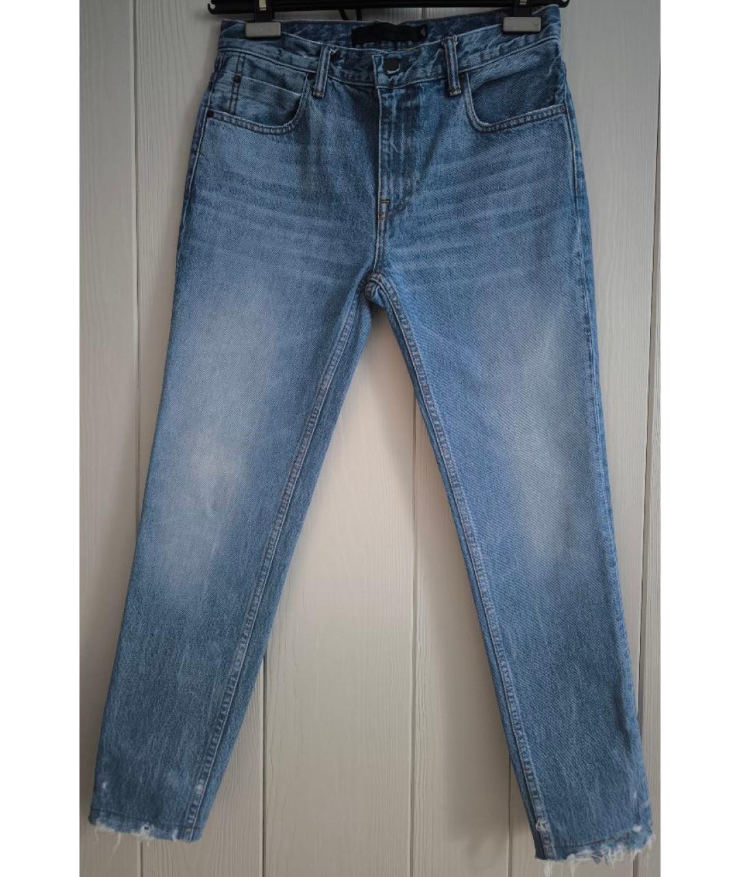 ALEXANDER WANG Синие хлопковые джинсы слим, фото 9