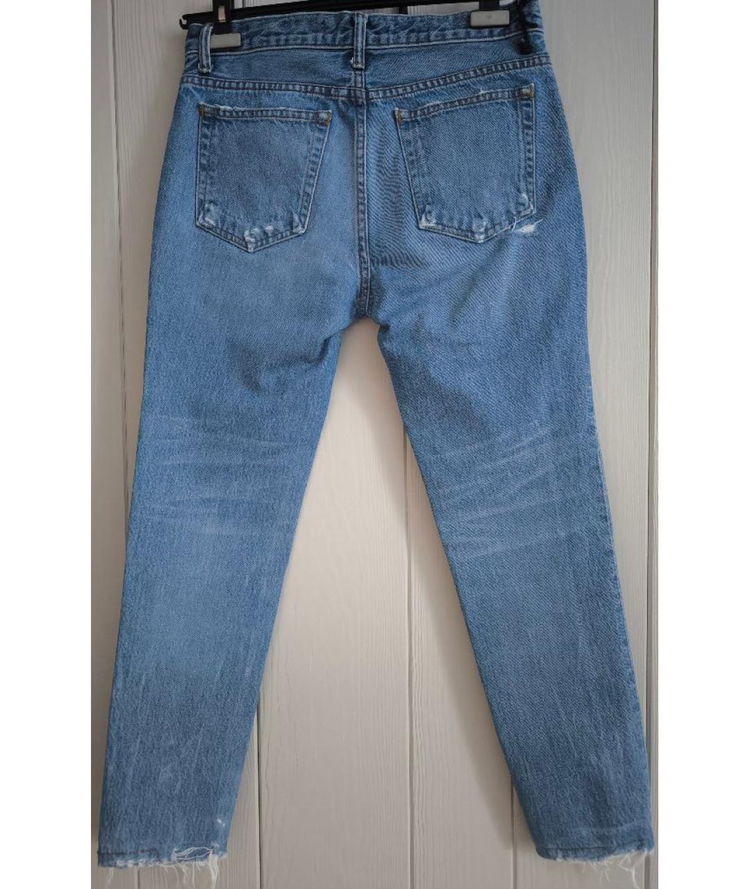 ALEXANDER WANG Синие хлопковые джинсы слим, фото 2