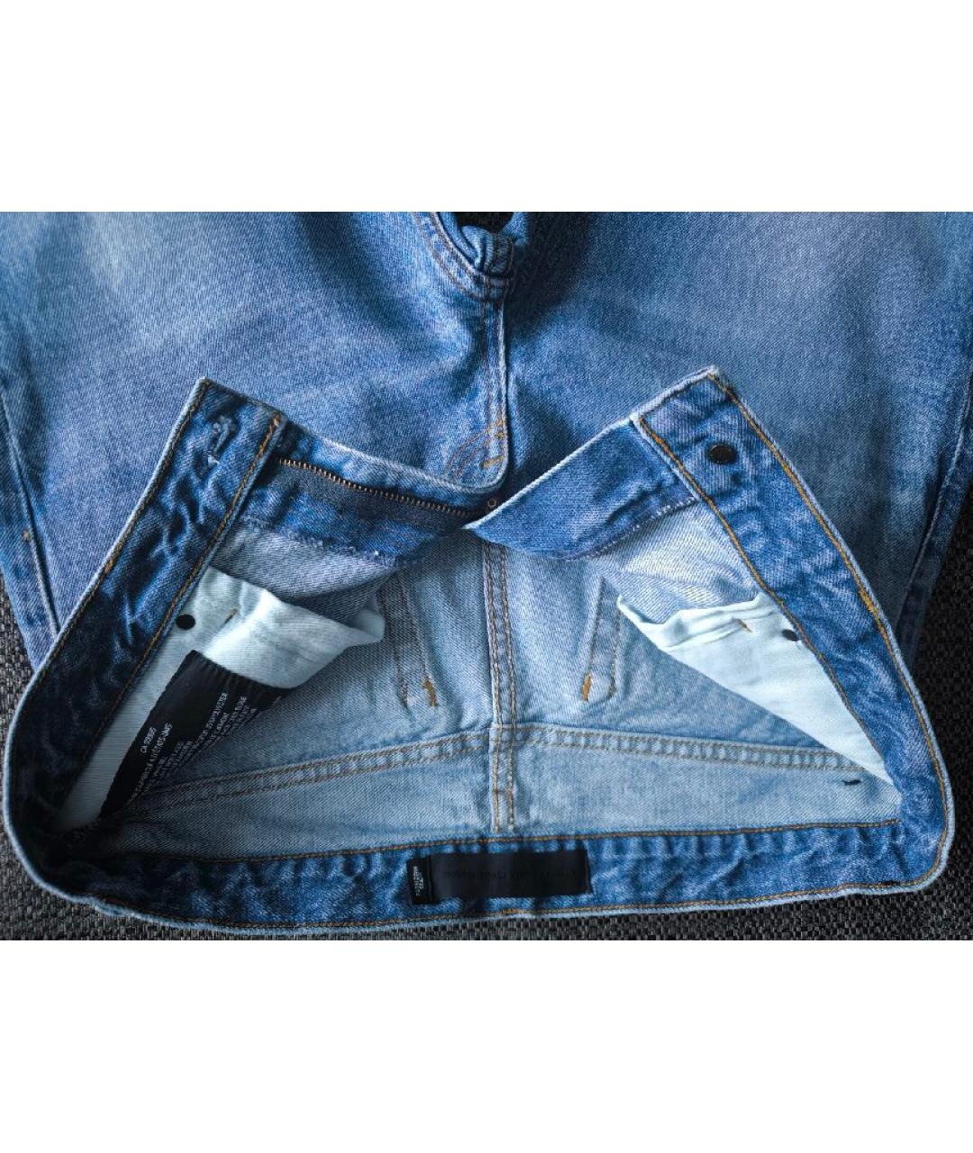 ALEXANDER WANG Синие хлопковые джинсы слим, фото 3