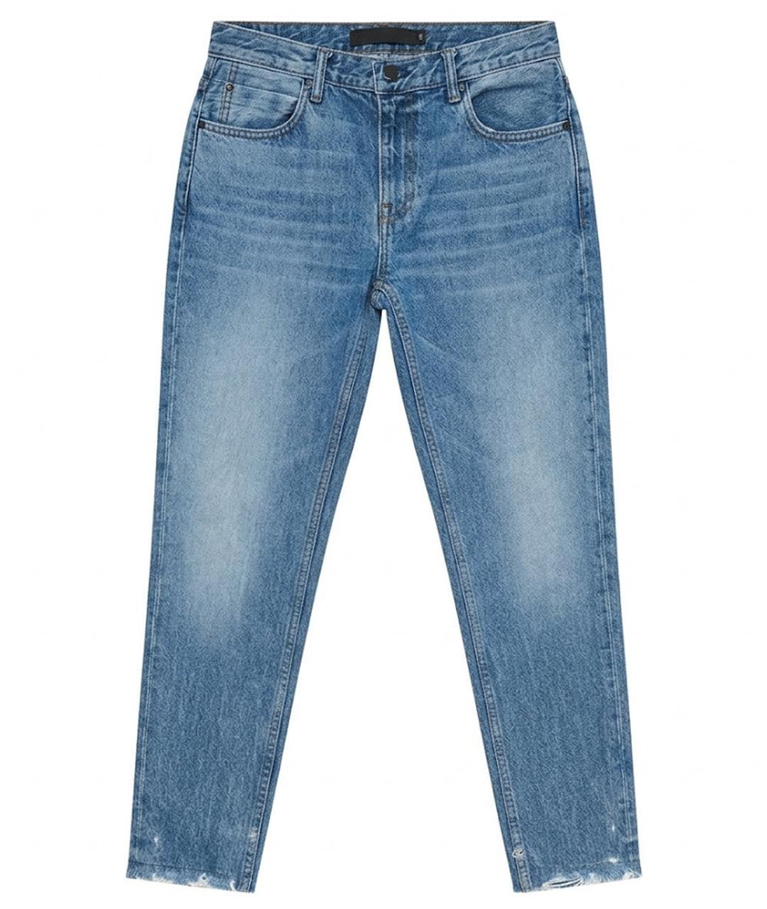 ALEXANDER WANG Синие хлопковые джинсы слим, фото 1